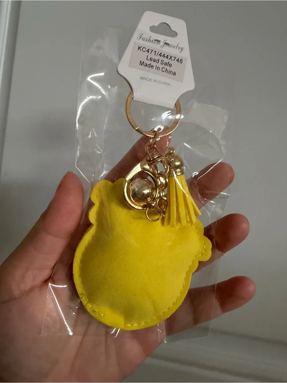 Yellow Smiley Flower Crystal Keychain/ Bag charm NWT